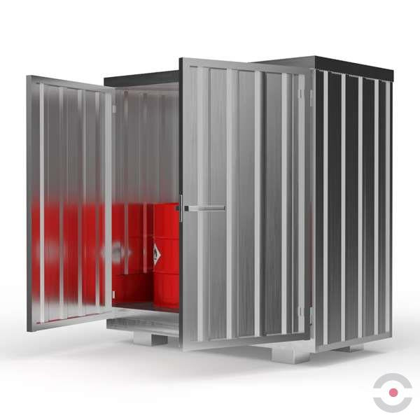 Magazyn chemiczny nieizolowany Topserw, SLH 1*2, S*G*W 2075*1075*2385 mm, 300 l, galwanizowany, jednomodułowy