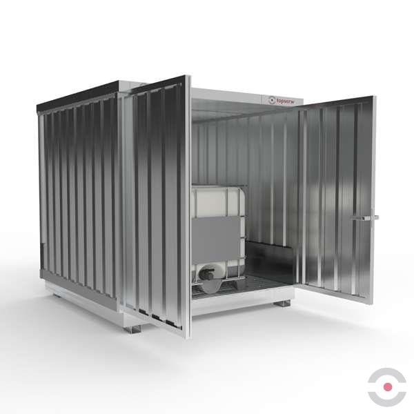 Magazyn chemiczny nieizolowany Topserw, SLH 2*2, S*G*W 2075*2075*2480 mm, 1000 l (1*KTC/IBC), galwanizowany, jednomodułowy