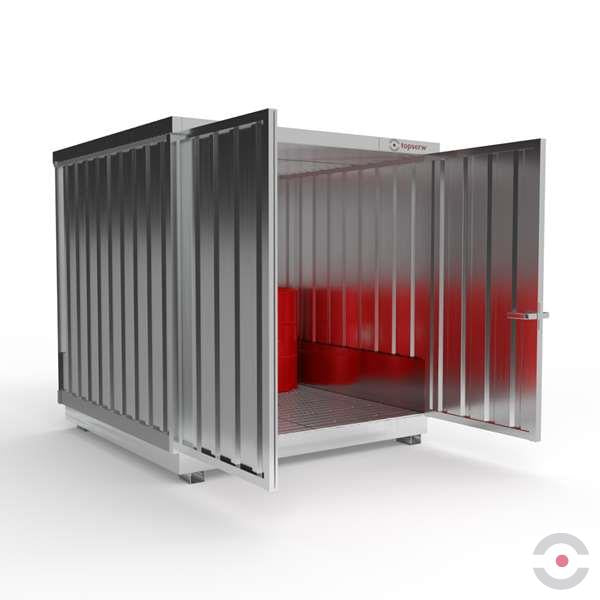 Magazyn chemiczny nieizolowany Topserw, SLH 2*2, S*G*W 2075*2075*2385 mm, 660 l, galwanizowany, jednomodułowy