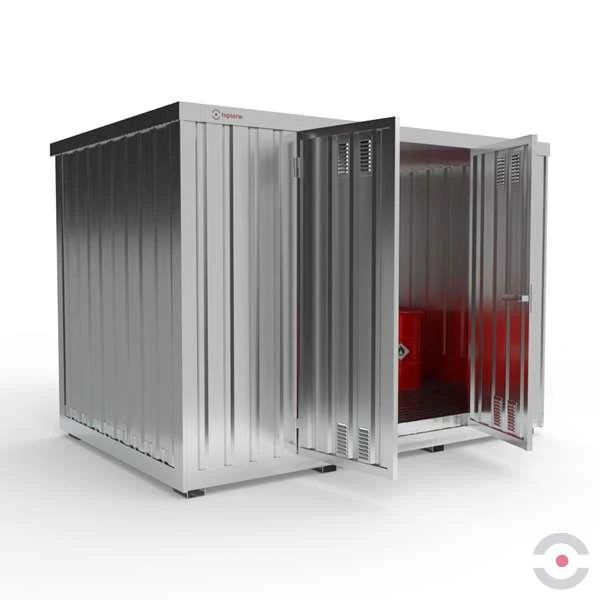 Magazyn chemiczny nieizolowany Topserw, SLH 4*3, S*G*W 4075*2875*2400 mm, 2*1000 l, jednomodułowy