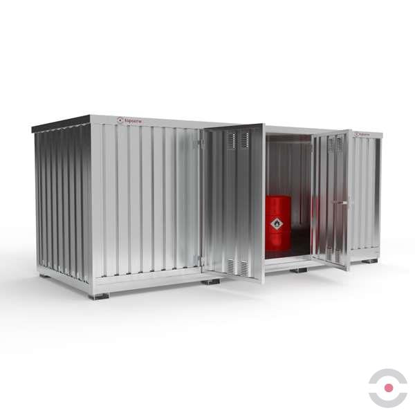 Magazyn chemiczny nieizolowany Topserw, SLH 5*2, S*G*W 5075*2075*2385 mm, 1300 l, galwanizowany, jednomodułowy