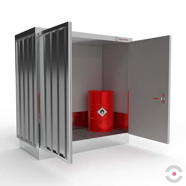 Magazyn chemiczny izolowany Topserw SLT 1*2, S*G*W 2075*1075*2385 mm, galwanizowany, jednomodułowy