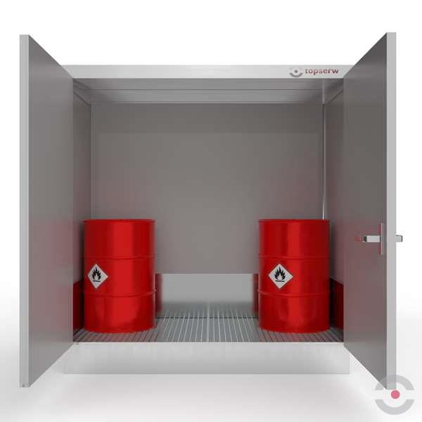 Magazyn chemiczny izolowany Topserw SLT 1*2, S*G*W 2075*1075*2385 mm, galwanizowany, jednomodułowy