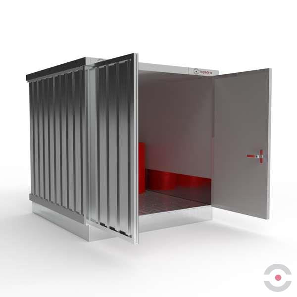 Magazyn chemiczny izolowany Topserw, SLT 2*2, S*G*W 2075*2075*2385 mm, galwanizowany, jednomodułowy