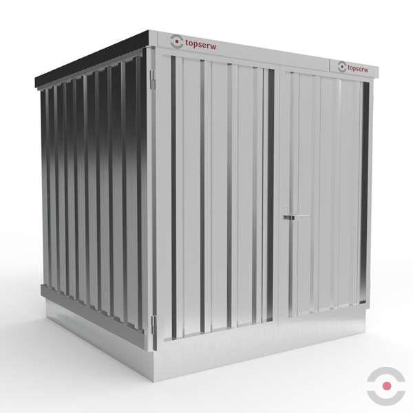 Magazyn chemiczny izolowany Topserw, SLT 2*2, S*G*W 2075*2075*2385 mm, galwanizowany, jednomodułowy