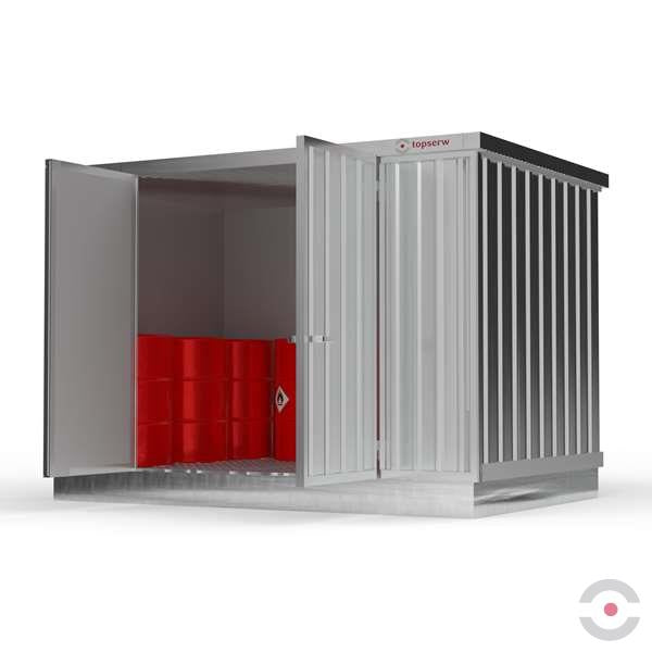 Magazyn chemiczny izolowany Topserw, SLT 3*2, S*G*W 3075*2075*2385 mm, galwanizowany, jednomodułowy