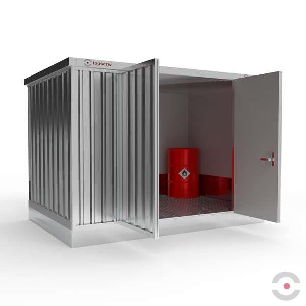 Magazyn chemiczny izolowany Topserw, SLT 3*2, S*G*W 3075*2075*2385 mm, galwanizowany, jednomodułowy