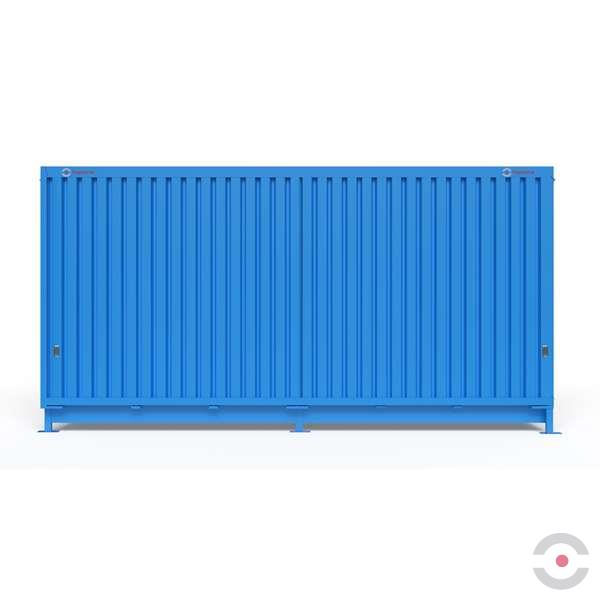 Magazyn substancji niebezpiecznych nieizolowany Topserw, WSC 2 poziomy/2 segmenty, 12*1000 l KTC/IBC, jednostronny, 1*drzwi przesuwne