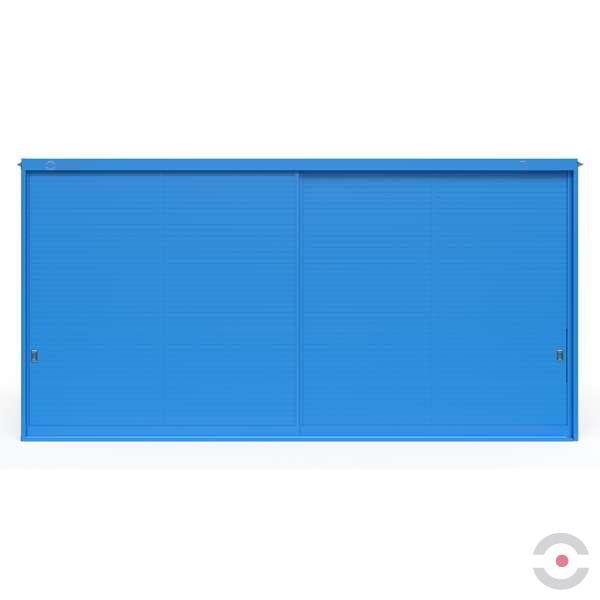 Magazyn substancji niebezpiecznych izolowany Topserw, WSC 2 poziomy/2 segmenty, 48*200 l beczka/paleta, 1*drzwi przesuwne, jednostronny, jednomodułowy