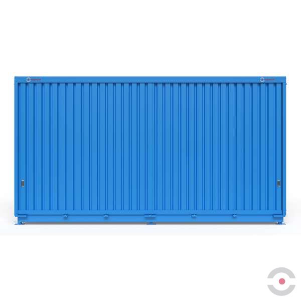 Magazyn substancji niebezpiecznych nieizolowany Topserw, WSC 3 poziomy/2 segmenty, 72*200 l beczka/paleta, jednostronny, 1*drzwi przesuwne, dwumodułowy