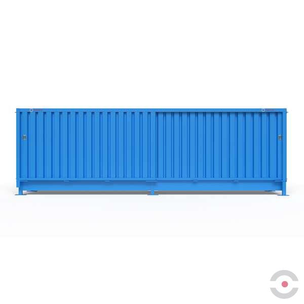 Magazyn substancji niebezpiecznych nieizolowany Topserw, WSC 1 poziom/2 segmenty, 6*1000 l KTC/IBC, jednostronny, 1*drzwi przesuwne, dwumodułowy