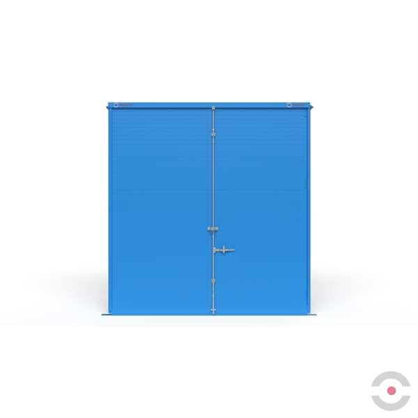 Magazyn substancji niebezpiecznych izolowany Topserw, WSC 3 poziomy, 72*200 l beczka/paleta, dwustronny, 2*drzwi dwuskrzydłowe, jednomodułowy