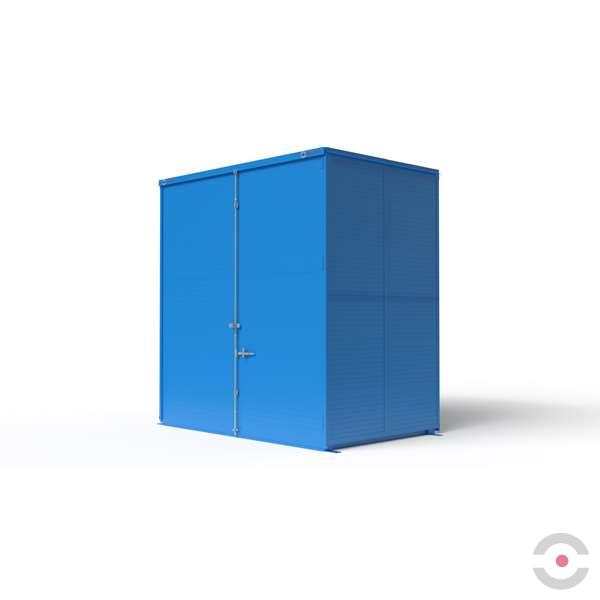 Magazyn substancji niebezpiecznych izolowany Topserw, WSC 3 poziomy, 72*200 l beczka/paleta, dwustronny, 2*drzwi dwuskrzydłowe, jednomodułowy