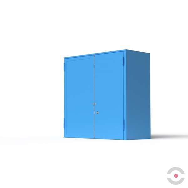 Magazyn substancji niebezpiecznych izolowany Topserw, WSC 2 poziomy, 6*1000 l KTC/IBC, 1* drzwi dwuskrzydłowe, jednomodułowy