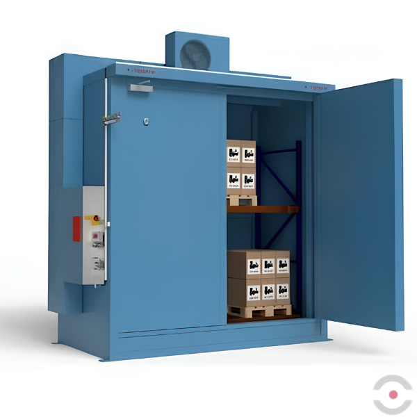 Magazyn ognioodporny Topserw BATTERY, REI120, 2 poziomy/1 segment, S*G*W 3400*1800*3500, 1*1000 l, 1*drzwi dwuskrzydłowe