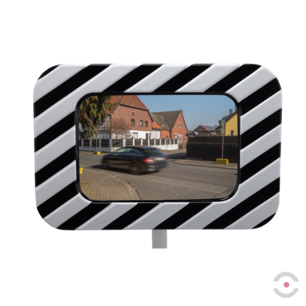 Lustro drogowe Dancop, Marseille, 40*60 cm, inox, biało-czarne, antyzamarzaniowe