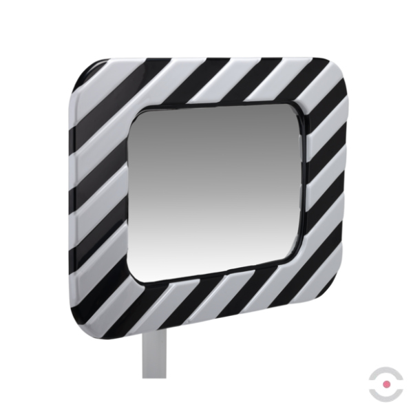 Lustro drogowe Dancop, Marseille, 40*60 cm, inox, biało-czarne