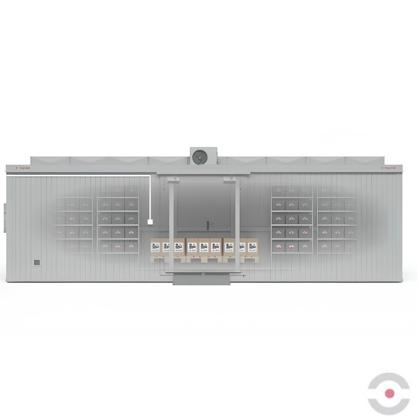 Magazyn ognioodporny Topserw BATTERY, 8-CL, REI120, S*G*W 8000*2500*2440 mm, 2*1200 l, drzwi dwuskrzydłowe DF