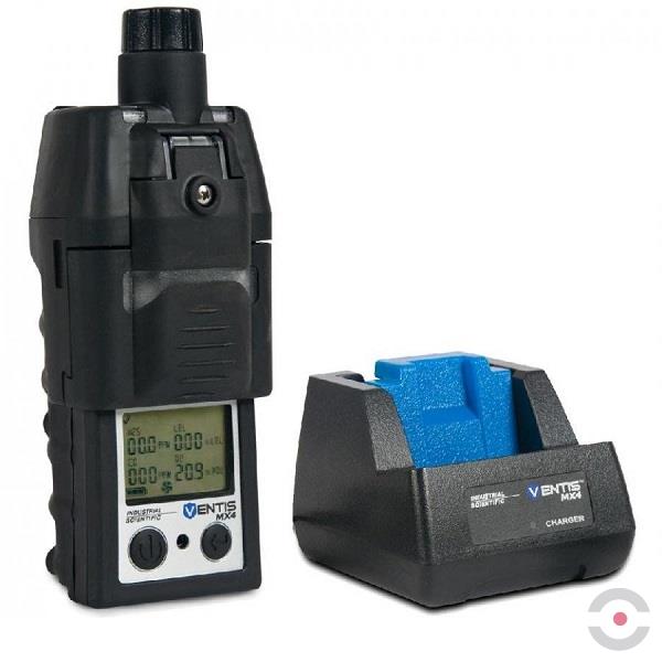 Miernik wielogazowy Ventis MX4 z pompką - LEL, CO, O₂, li-ion/er, ładowarka 230V, czarny, miękki pokrowiec