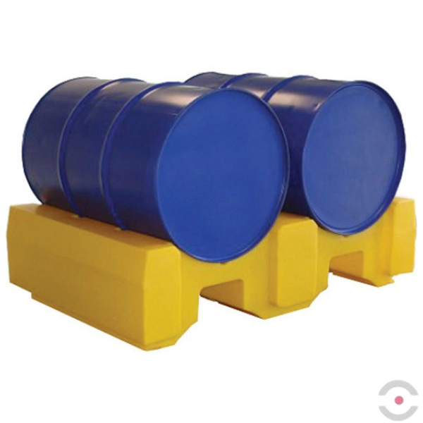 Moduł podwyższający polietylenowy Topserw, beczka 2*200 l, żółty, DRUM RACK