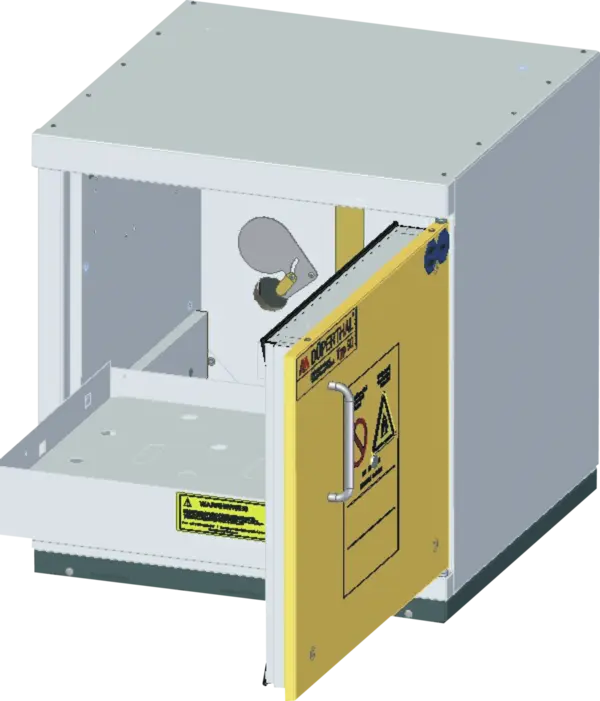 Szafa ognioodporna Topserw UNDER-90 S, 1 taca wysuwana, drzwi CLA żółte, UTS, 90 min