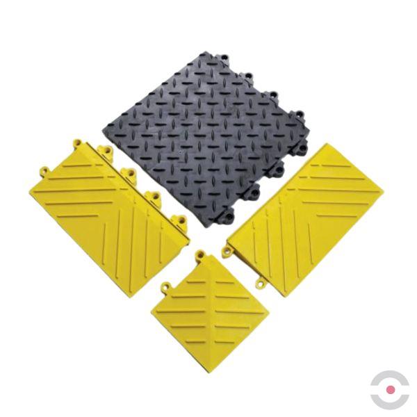 Obrzeża 15 cm x 30 cm, typ 620 Diamond Flex Lok, obszar zaolejony, typ żeński, żółty