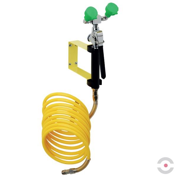 Oczomyjka Topserw, myjka do oczu i twarzy, mocowana do ściany, bez misy, dwie głowice myjące, wąż spiralny