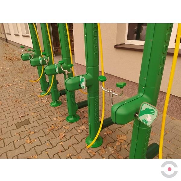 Oczomyjka Topserw, urządzenie łączone, mrozoodporne z ogrzewaniem kablowym - myjka do o/t, natrysk awaryjny (ABS), wąż do ciała, Ex ATEX, -34,5°C°C