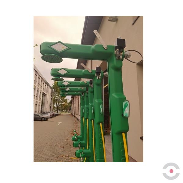 Oczomyjka Topserw, urządzenie łączone, mrozoodporne z ogrzewaniem kablowym - myjka do o/t, natrysk awaryjny (ABS), wąż do ciała, Ex ATEX, -34,5°C°C