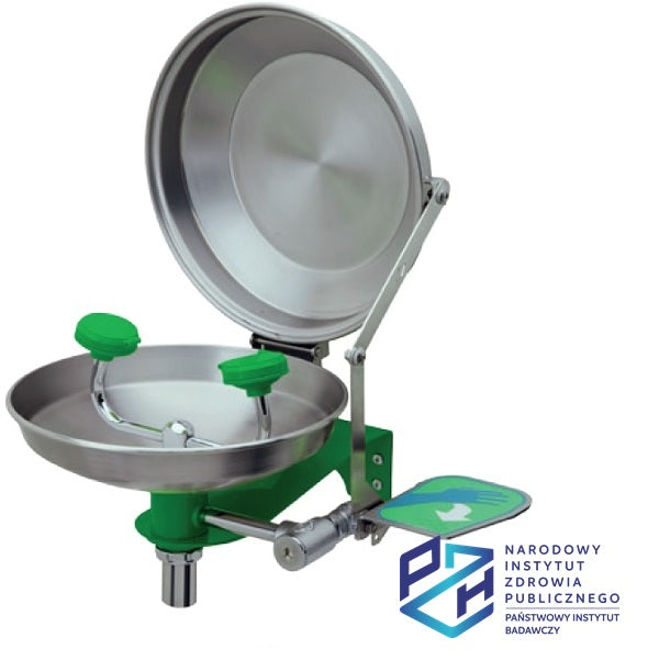 Oczomyjka Topserw, myjka do oczu i twarzy, misa SN, mocowana do ściany, rurka odpływowa, pokrywa SN