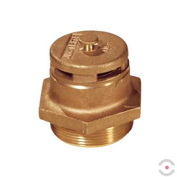 Odpowietrznik automatyczny, beczka stojąca, mosiężny, do płynów ropopochodnych, gwint 2", EU