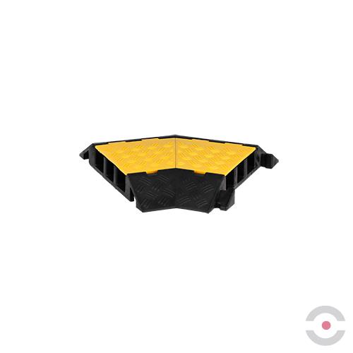 Osłona kabla z otwieraną pokrywą, 45° prawa, 5 przejść