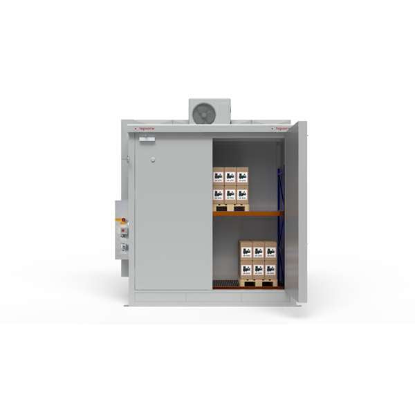 Magazyn ognioodporny Topserw BATTERY, REI120, 2 poziomy/1 segment, S*G*W 3400*1800*3500, 1*1000 l, 1*drzwi dwuskrzydłowe