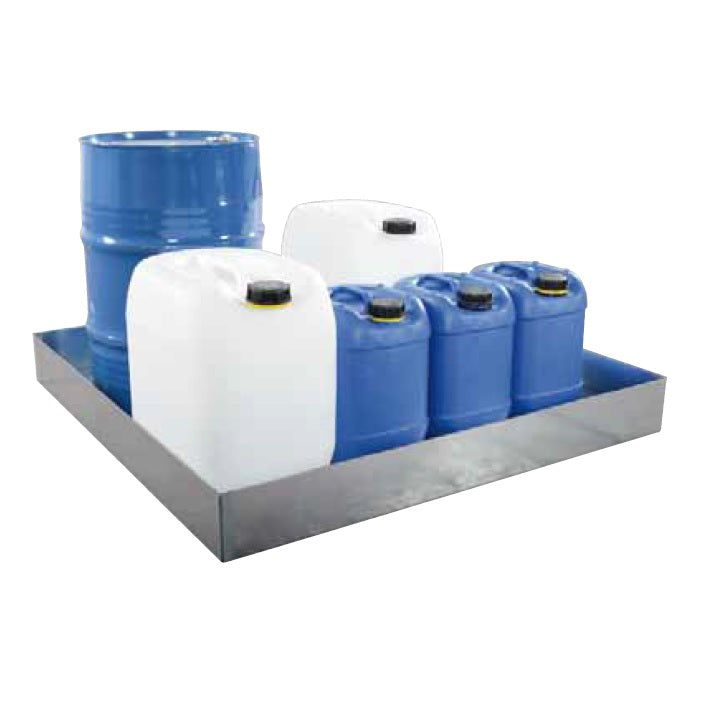 Wanienka wychwytowa, małe pojemniki, bez kratownicy, pojemność 80 l, galwanizowana