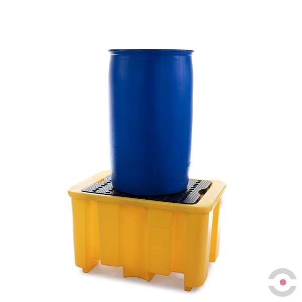 Wanna wychwytowa polietylenowa Topserw 230 l, beczka 1*200 l, kratownica, żółty, MEDIUM