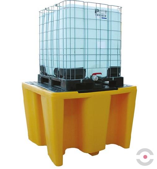 Wanna wychwytowa polietylenowa Topserw 1120 l, IBC 1*1000 l, kratownica, żółty, MEGA