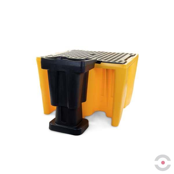 Wanna wychwytowa polietylenowa Topserw 1120 l, IBC 1*1000 l, kratownica, żółty, MEGA