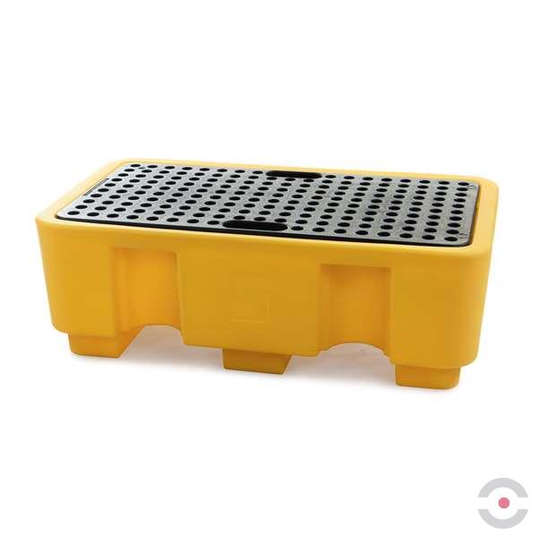 Wanna wychwytowa polietylenowa Topserw 250 l, beczka 2*200 l, kratownica, żółty, MEDIUM