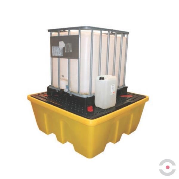 Wanna wychwytowa polietylenowa Topserw 1260 l, IBC 1*1000 l, stos, kratownica, żółty, MEGA