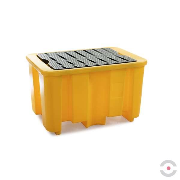 Wanna wychwytowa polietylenowa Topserw 230 l, beczka 1*200 l, kratownica, żółty, MEDIUM