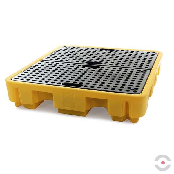 Wanna wychwytowa polietylenowa Topserw 250 l, beczka 4*200 l, kratownica, żółty, MEDIUM