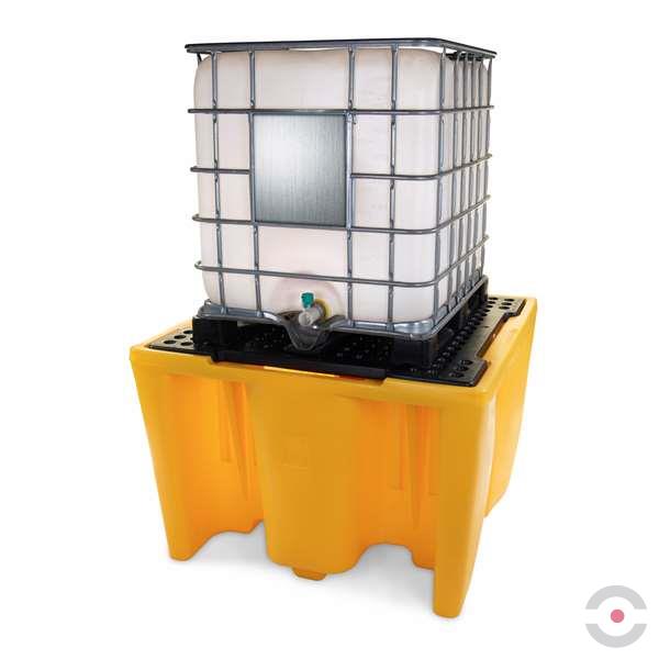 Wanna wychwytowa polietylenowa Topserw 1120 l, IBC 1*1000 l, kratownica, żółty, MEGA