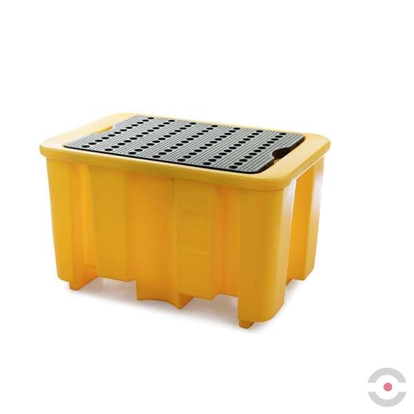 Wanna wychwytowa polietylenowa Topserw 230 l, beczka 1*200 l, kratownica, żółty, MEDIUM