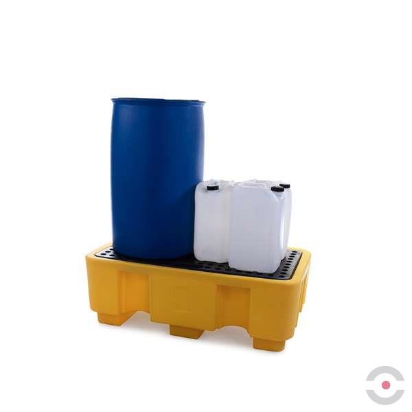 Wanna wychwytowa polietylenowa Topserw 250 l, beczka 2*200 l, kratownica, żółty, MEDIUM