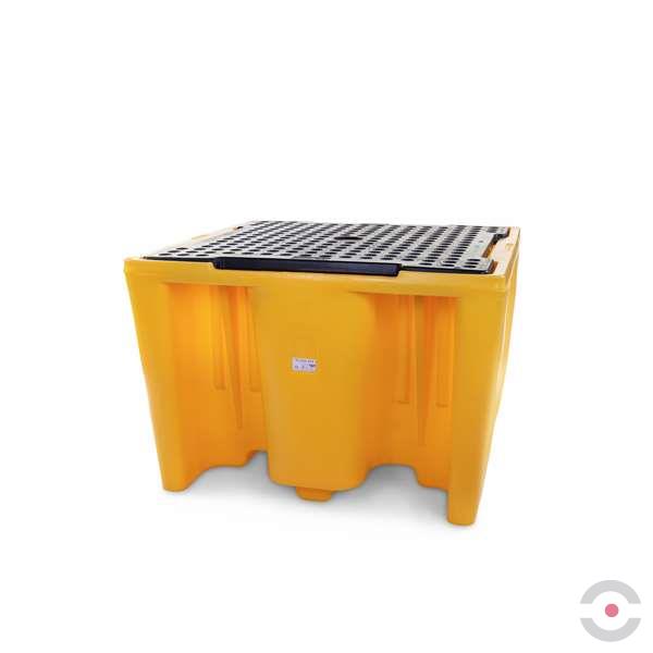 Wanna wychwytowa polietylenowa Topserw 1120 l, IBC 1*1000 l, kratownica, żółty, MEGA