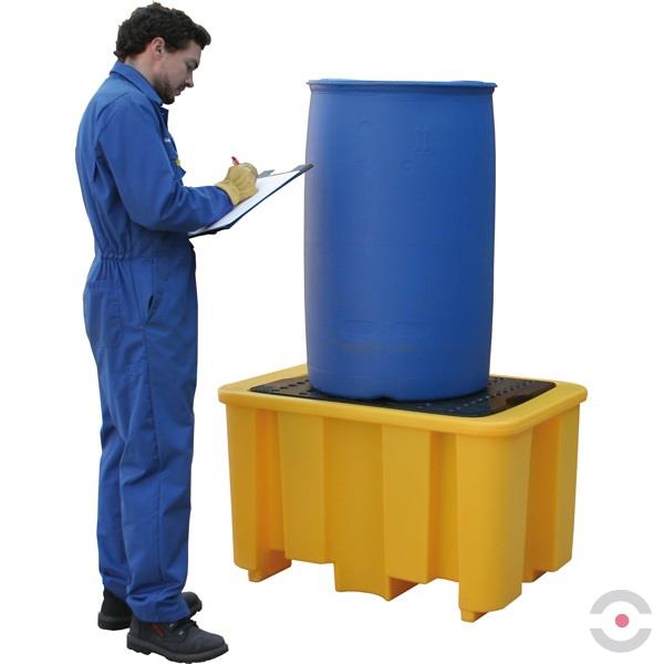 Wanna wychwytowa polietylenowa Topserw 230 l, beczka 1*200 l, kratownica, żółty, MEDIUM