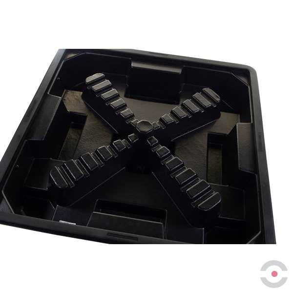 Wanna wychwytowa polietylenowa Topserw 249 l, beczka 4*200 l, stos, kratownica, czarny, MEDIUM