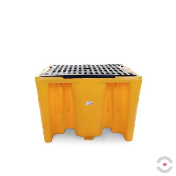 Wanna wychwytowa polietylenowa Topserw 1120 l, IBC 1*1000 l, kratownica, żółty, MEGA