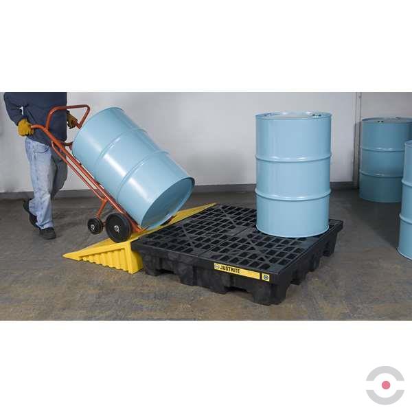 Wanna wychwytowa Justrite 276 l, beczka 4*200 l, kratownica, spust, czarny, MEDIUM