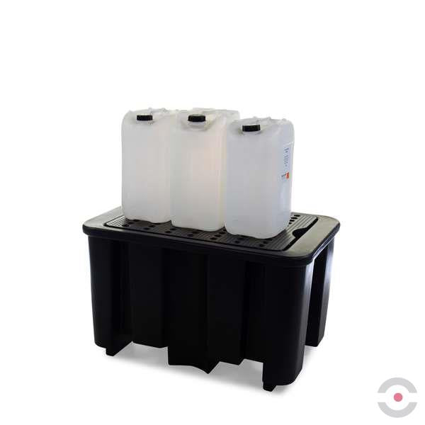 Wanna wychwytowa polietylenowa Topserw 230 l, beczka 1*200 l, kratownica, czarny, MEDIUM